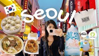 seoul vlog  myeongdong, shinsegae, seongsu, soju pop up store, shopping, michelin kalguksu EP1