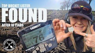 OMG TOP BUCKET LISTER COIN FINALLY FOUND after 10 years of metal detecting | Garrett Vortex VX9