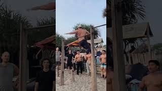 Akhirnya Reaksi workout  lagi di depan bule canggu tapi sekarang di BB 90kg