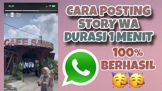 CARA UPDATE STATUS WHATSAPP DURASI 1 MENIT