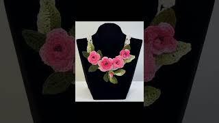 Crochet Necklace Design #zaynabcrochet #crochet #crochetidea #crochetdesign