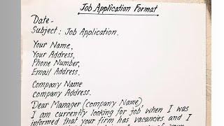 JOB APPLICATION LETTER WRITING || JOB APPLICATION FORMAT || MANHA EDUCATION