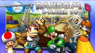 Mario Kart Wii Random 4-Player Vs #2 - Fall off and Repeat!