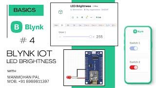 how to control brightness of LED over the internet using blynk App by Manmohan Pal #blynk #iot