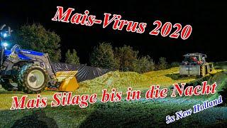 Mais-Virus| Häckseln bis in die Nacht | 5x New Holland & Claas Jaguar 970