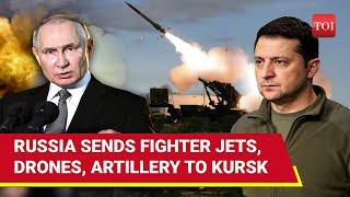 Russian Forces Burn Ukrainian Fuel Base; Putin Orders Fiery Revenge As Bombs Rain On Kursk | Watch