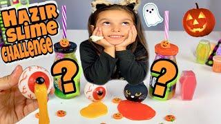 Hazır Slime Challenge Yaptık Alışveriş Neler Aldık Halloween Slime