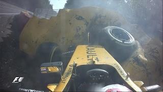 Magnussen Crashes At Eau Rouge | Belgian Grand Prix 2016
