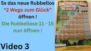 Zwei Wege zum Glück Rubbellose 5x geöffnet und was kam heraus ? 3. Video