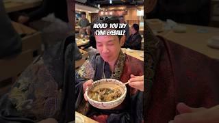 I tried Tuna EYEBALL In Shinjuku Tokyo -  Mind Blowing Experience!! #japantravel #shorts