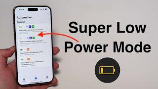 iPhone ULTIMATE Battery Saving Setting - Super Low Power Mode!