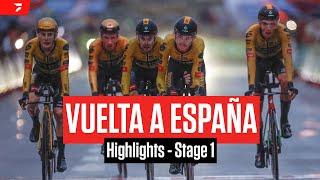 Highlights: 2023 Vuelta a España Stage 1 - Remco Evenepoel Safe Despite Rain And Darkness