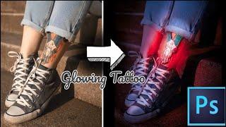 Photoshop Artwork Tutorial - Glowing Tattoo ( Photo manipulation )