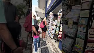 Street walking in around Makrygianni Athens Greece 