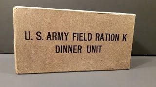 1943 US Army Field Ration K Dinner Unit Vintage MRE Review Meal Ready to Eat Taste Test