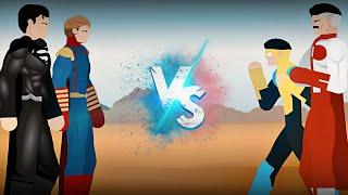 Superman Vs Homelander Vs Omni-Man and Invincible | Death Battle | SK Animations