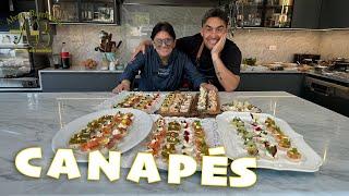 CANAPÉS. 10 variedades de canapés deliciosos y hermosos.