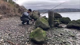 WINDY AND RAIN - FISHING IS STILL GOOD - STRIPE BASS MARTINEZ/BENICIA