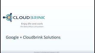 Cloudbrink and Google Solutions