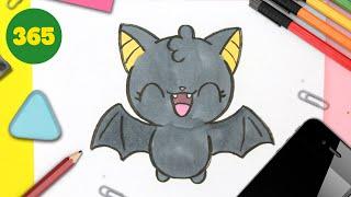 Come disegnare un pipistrello kawaii e carino – Tutorial passo dopo passo