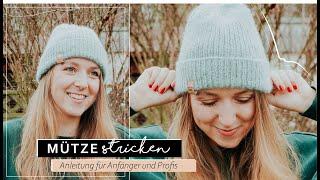 Einfache Mütze stricken | Beanie Strickanleitung für Anfänger