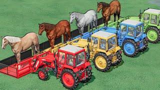 Work With Colors - COOL Transporting with Mini Tractors - Horse - Farming Simulator 22