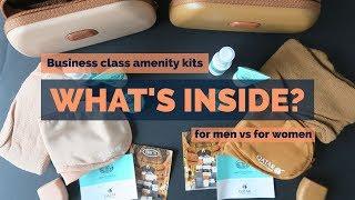 What's inside Qatar Airways Business Class amenity kits? for men vs for women