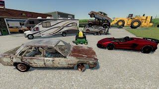 Making TONS of money with old junk car | Farming Simulator 22