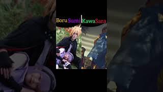 Boruto × Sumire Kawaki × Sarada Cosplay #borusumi #kawasara #cosplay #shortsAliya