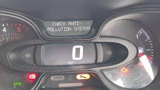 Renault Trafic Vauxhall Vivaro Nissan NV300 Check Anti Pollution System Fault