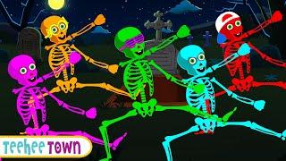 Five Skeletons Dancing On The Grave | New Spooky Skeleton Song By Teehee Town