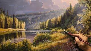 "Sunny Slopes" Acrylic painting. Artist - Viktor Yushkevich. #179