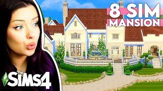 HUGE 8 Sim Mansion in The Sims 4 // Perfect 8 Sim Home Build Challenge