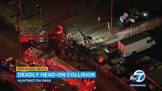 2 killed, 2 others critically injured following car crash in Huntington Park