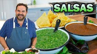 How to Make Salsas at Home! | Green Tomatillo and Roasted Red "Tatemada" Salsas