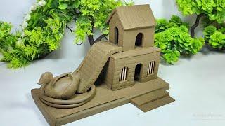 Build Miniature Clay House | Swimming pool & duck | Dream House | Clay Bari