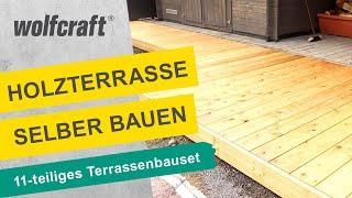 Terrassenbau-Set: Komplett-Set für die Terrassenmontage | wolfcraft