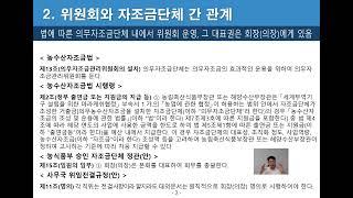 자조금단체 사업운영체계