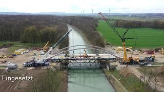 Abbruch der L 467 Brücke über dem Stichkanal bei Harsum