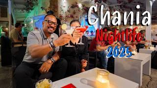 Chania Crete, Nightlife, walking tour 4K, Greece travel guide 2025