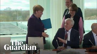 Angela Merkel handshake rejected amid coronavirus fears