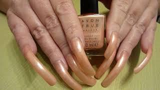 Amazon UK - Avon True Colour Nailwear Pro+ Nail Enamel - Rose Gold - Shimmer Polish review £6.99 