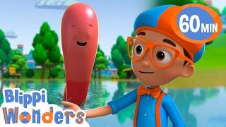 Blippi plays with Wave the Worm ! | Blippi Wonders Educational Videos for Kids