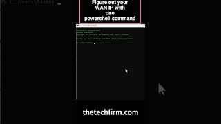 Determine Your WAN IP with one Powershell command