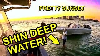 WARNING! Sunsets Can Be Distracting! | Grounding 27ft Boston Whaler