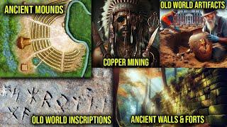 Ancient America / Egyptian Artifact, Ancient Mounds, Copper Mining, Inscriptions, Stone Walls, Forts