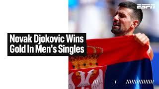 Novak Djokovic wins first career gold medal over Carlos Alcaraz 