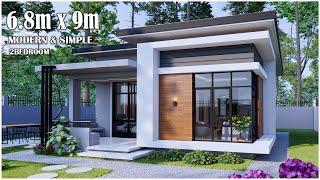 Modern and Simple House | 6.8m x 9m with 2Bedroom