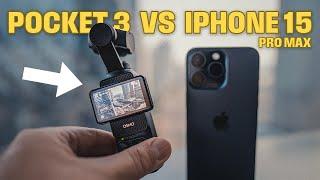 DJI Osmo Pocket 3 vs iPhone 15 Pro Max — Video Camera Comparison 