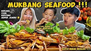 MUKBANG SEAFOOD CUMI+KEPITING+KEPITING JUMBO MASAKAN MAMA CICI BIKIN NGILER !!!